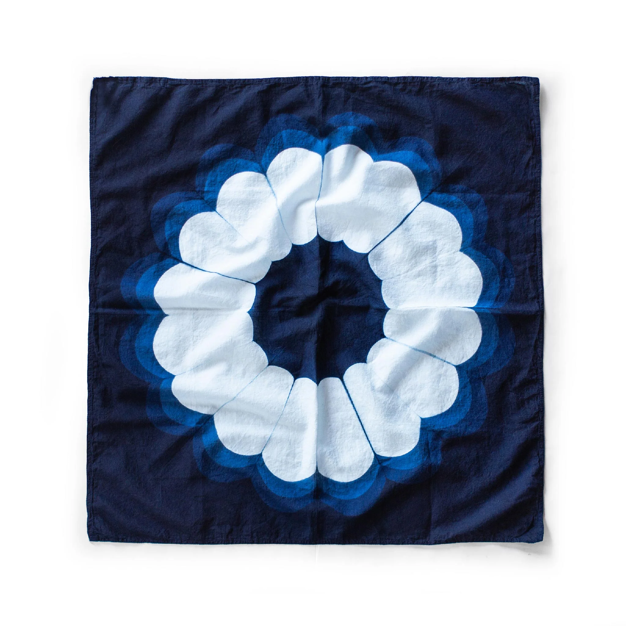 The Bandana in Natural Indigo Petal