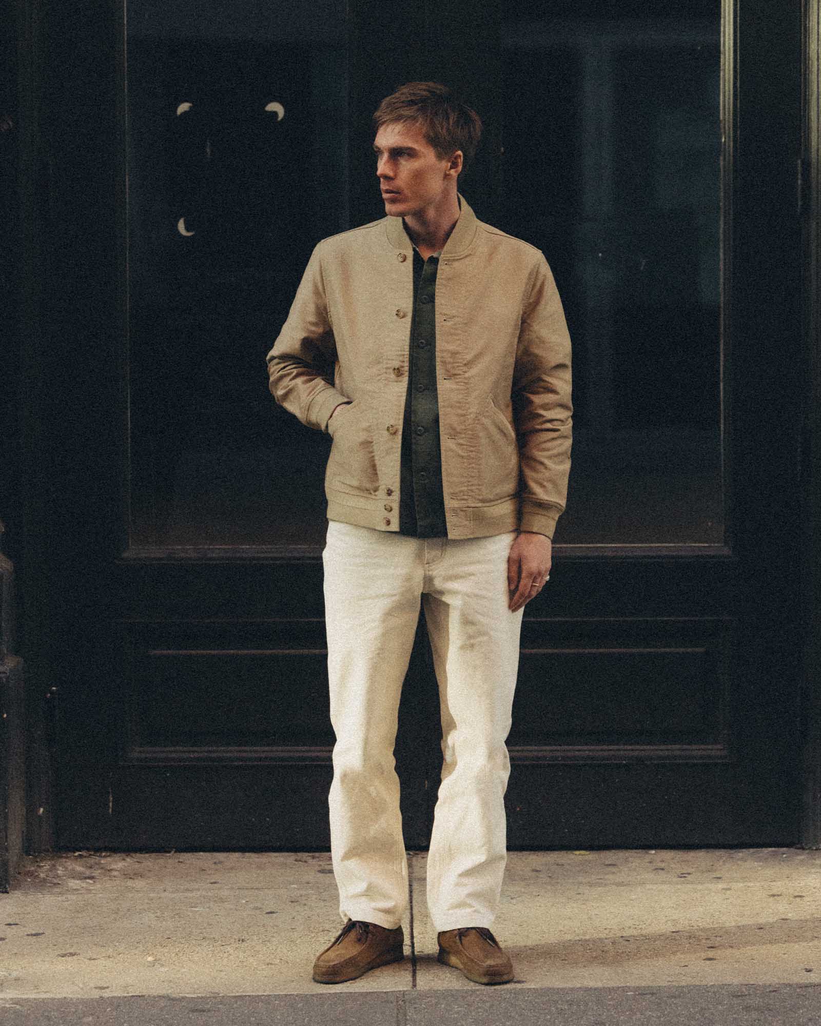 The Clark Bomber in Khaki Bedford Cord - Image 2