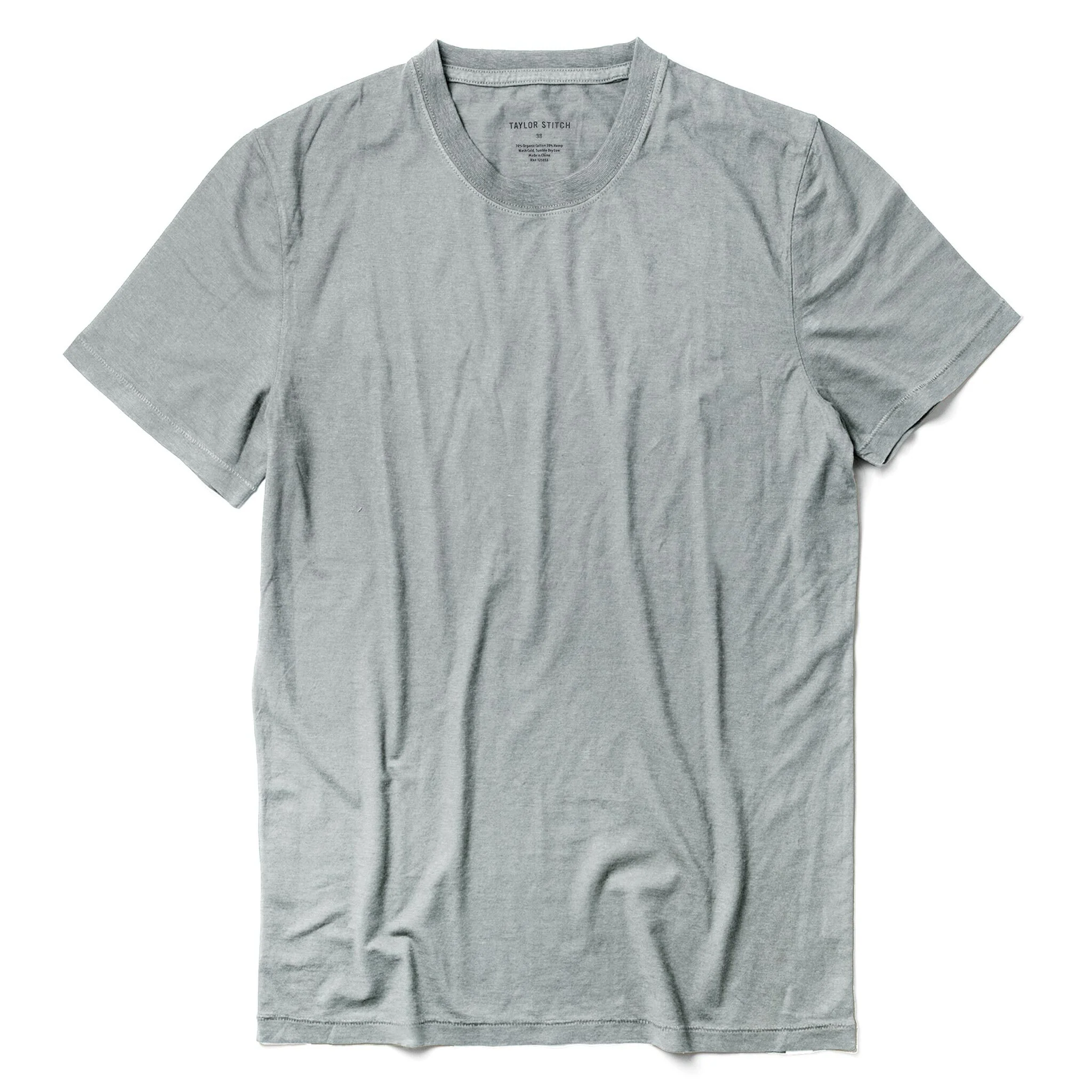 The Cotton Hemp Tee in Bay Mist