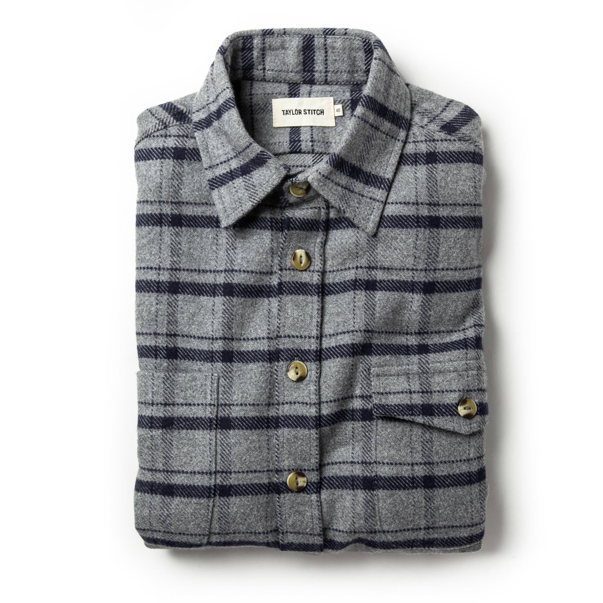 The Crater Shirt in Ash Plaid