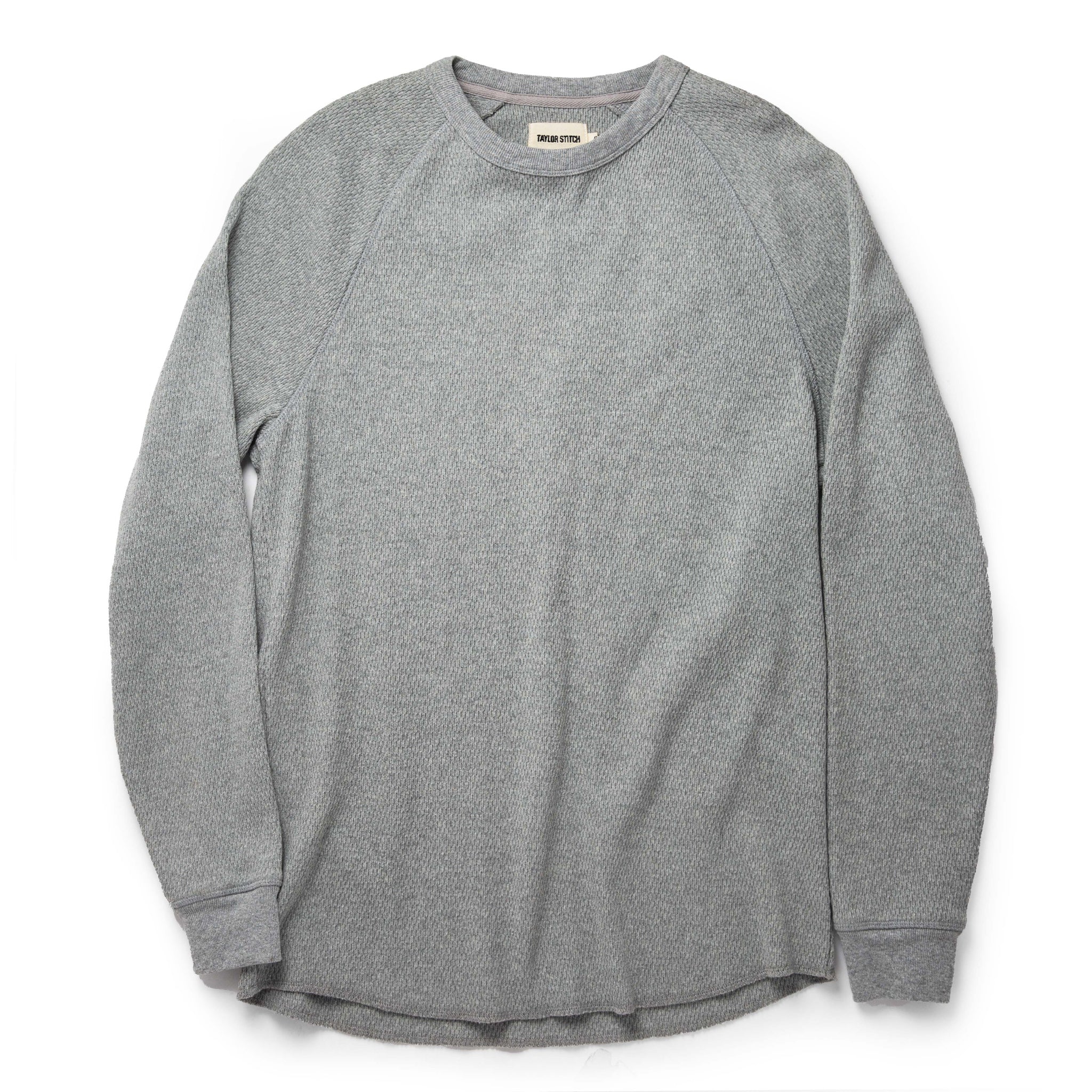 The Heavy Bag Waffle Crewneck in Aluminum