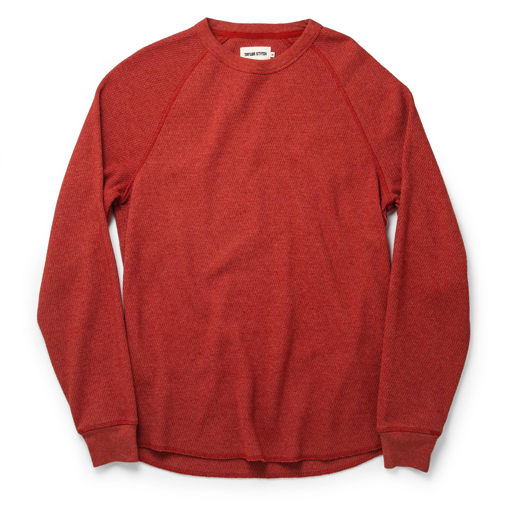 The Heavy Bag Waffle Crewneck in Engine