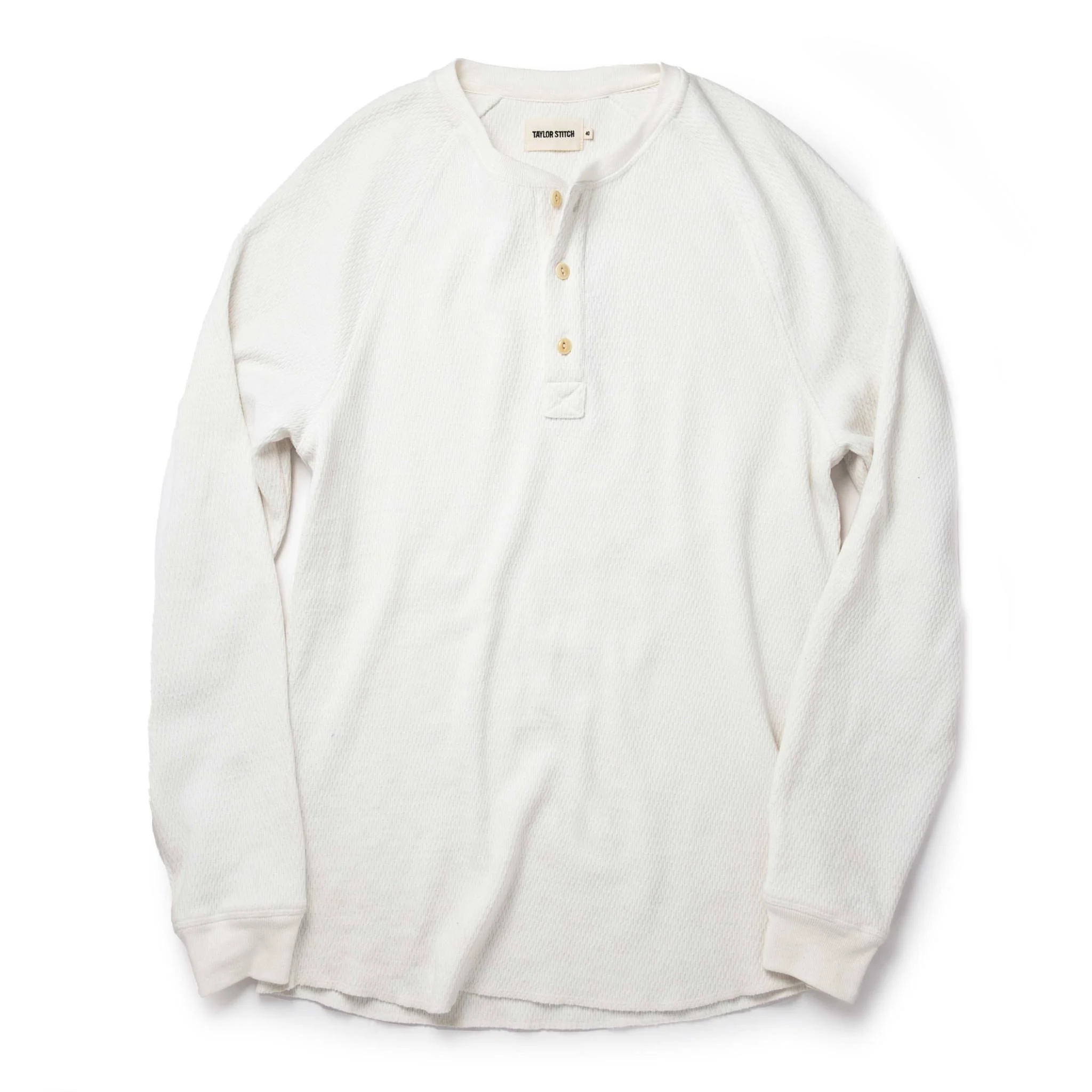 The Heavy Bag Waffle Henley in Natural