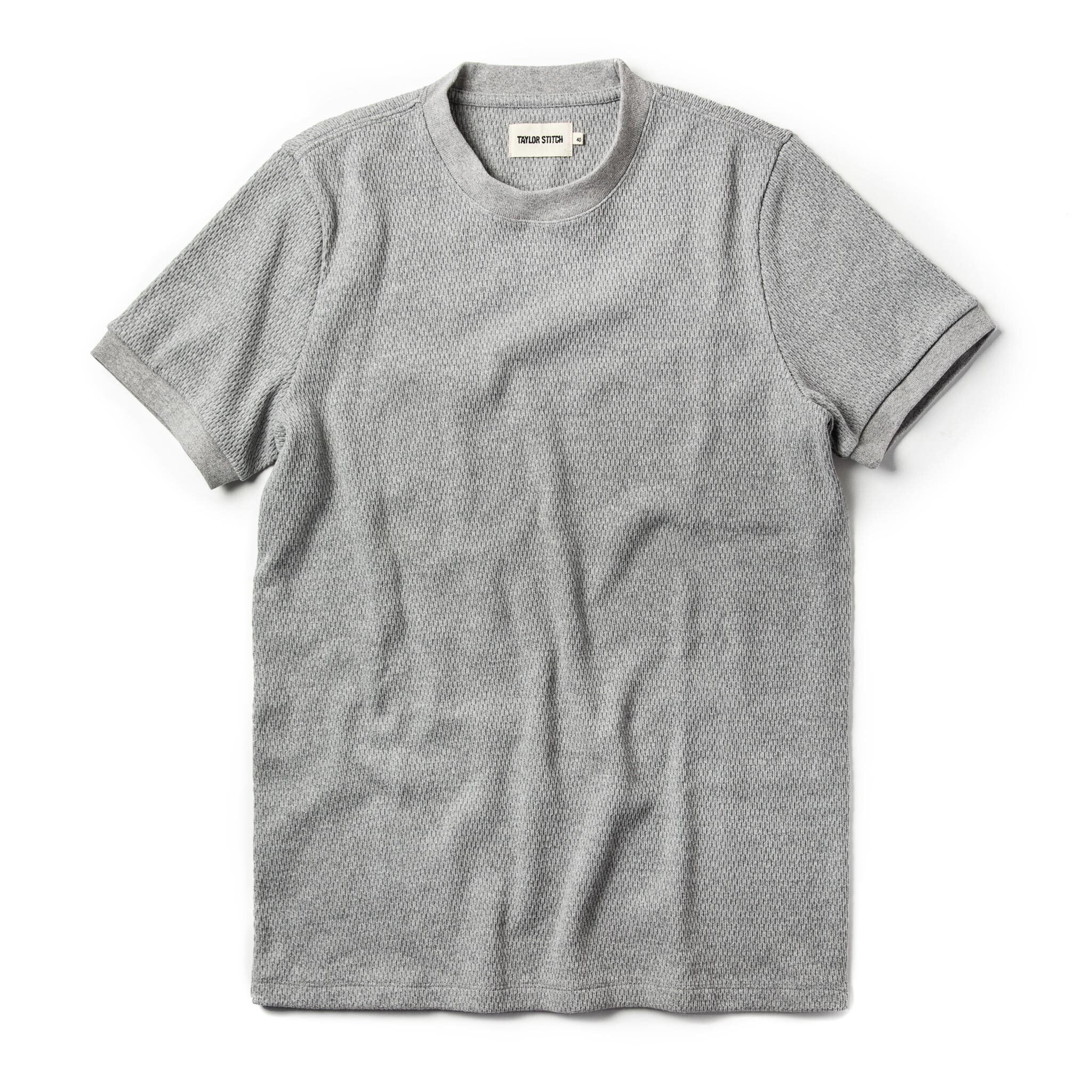 The Heavy Bag Waffle Short Sleeve in Ash