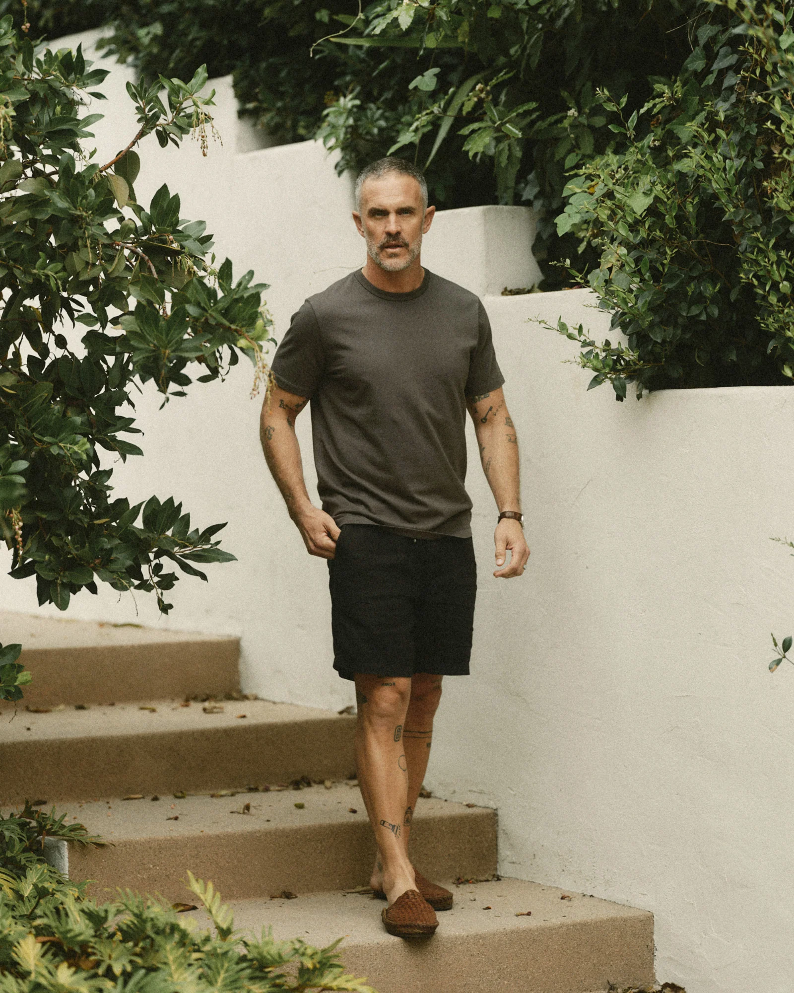 The Organic Cotton Tee in Faded Black - Image 3