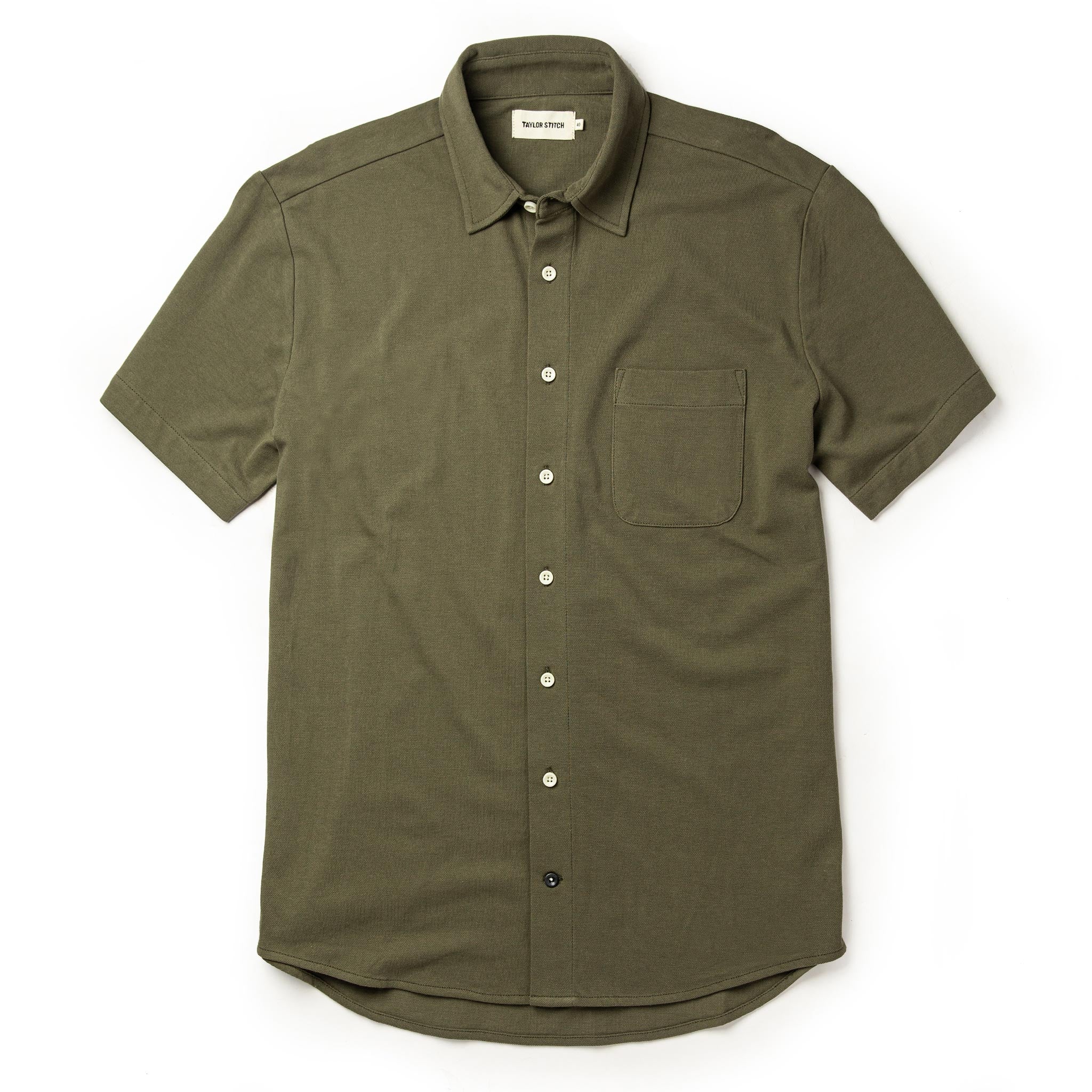 The Short Sleeve California in Olive Pique