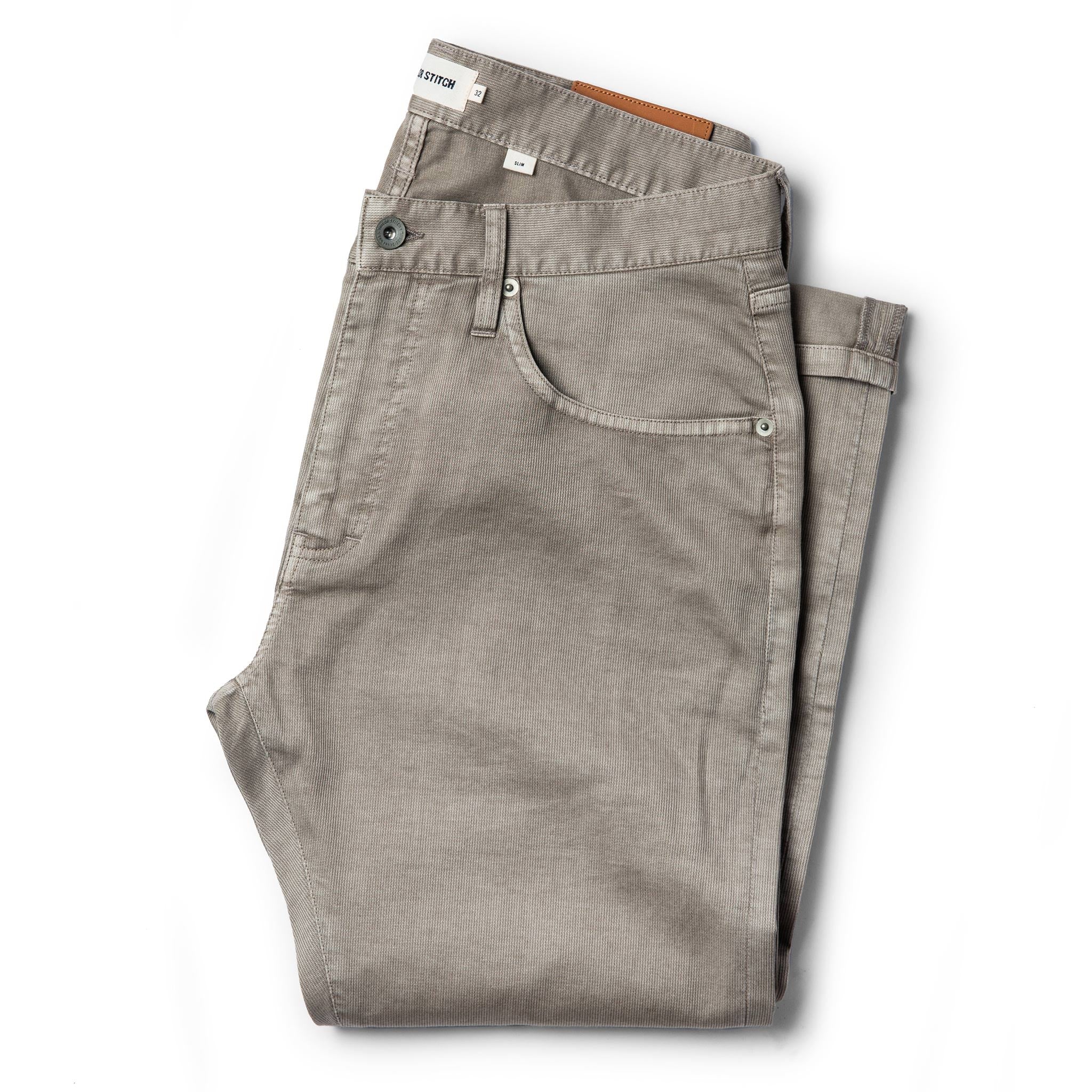 The Slim All Day Pant in Aluminum Bedford Cord