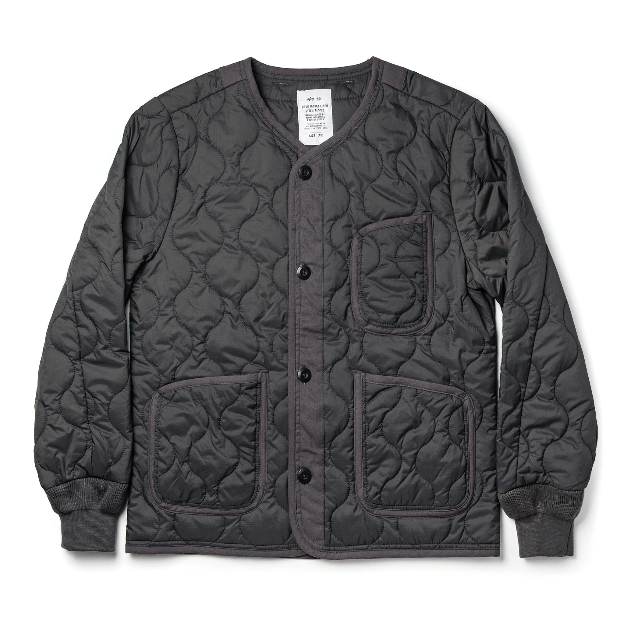 The Taylor Stitch x Alpha Industries ALS/92 in Raven