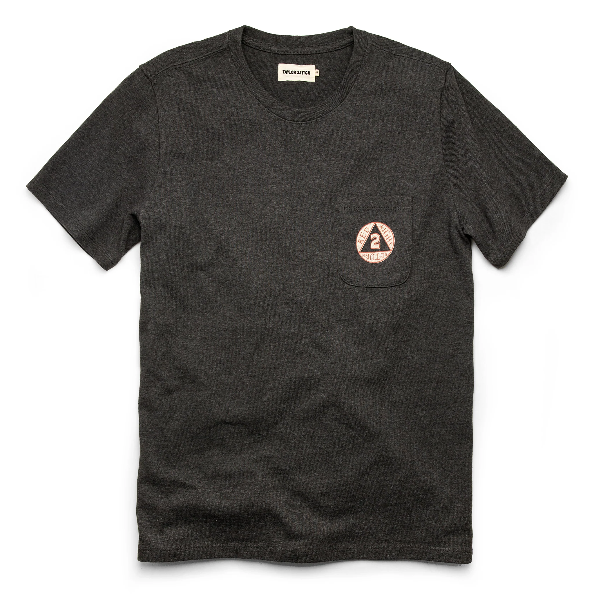 The Heavy Bag Tee in Red, Right, Return