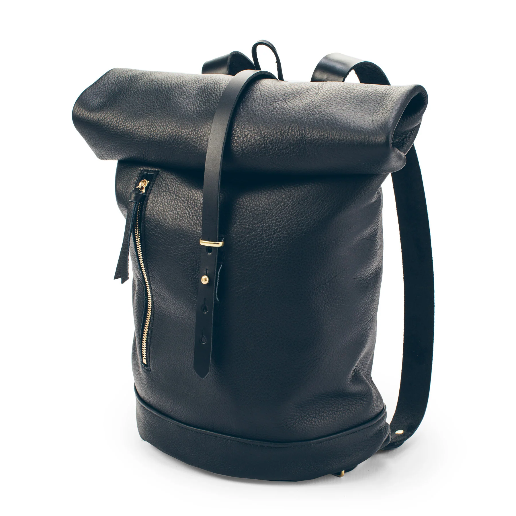 The Moto Rolltop Backpack in Noir