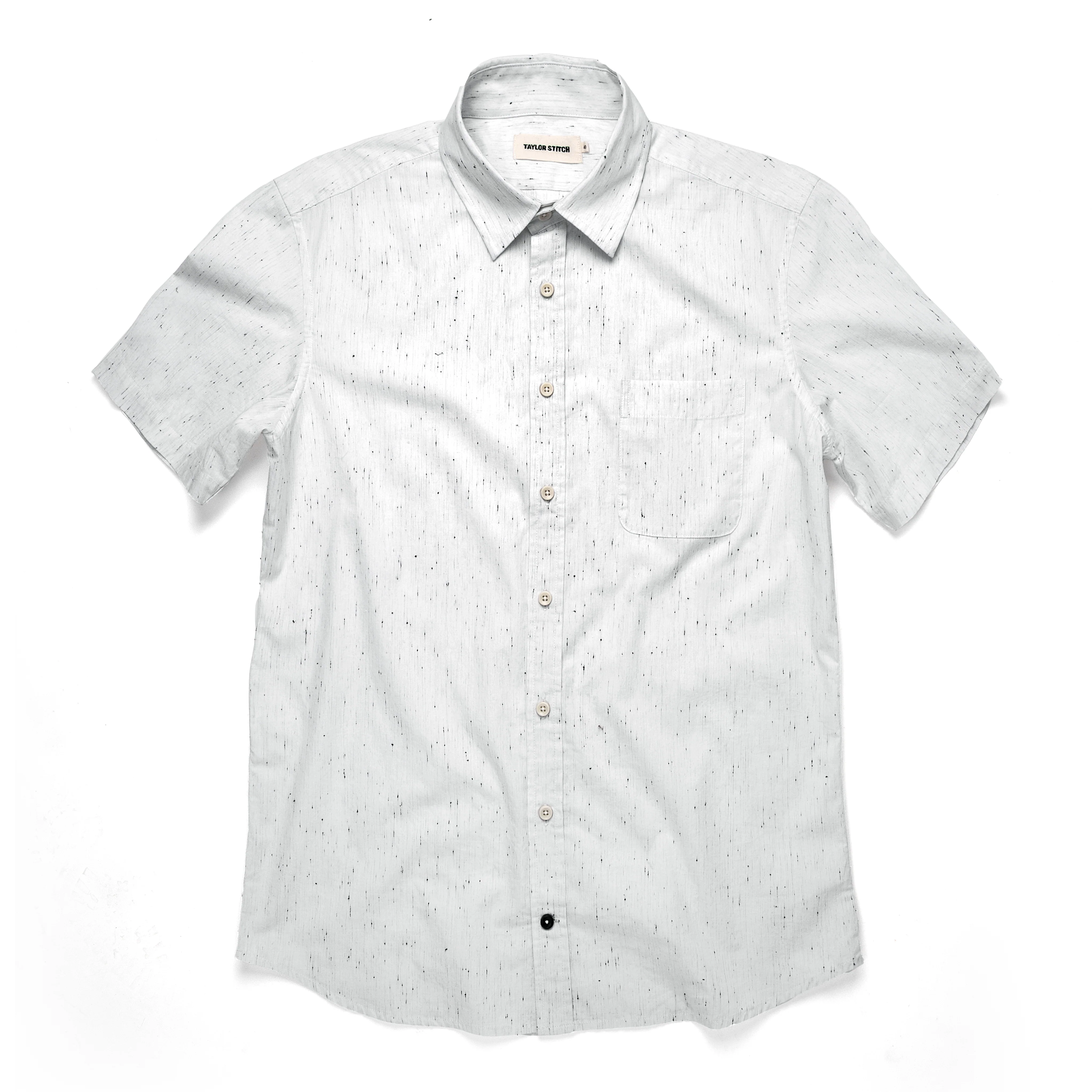 The Short Sleeve California in White Spacedye