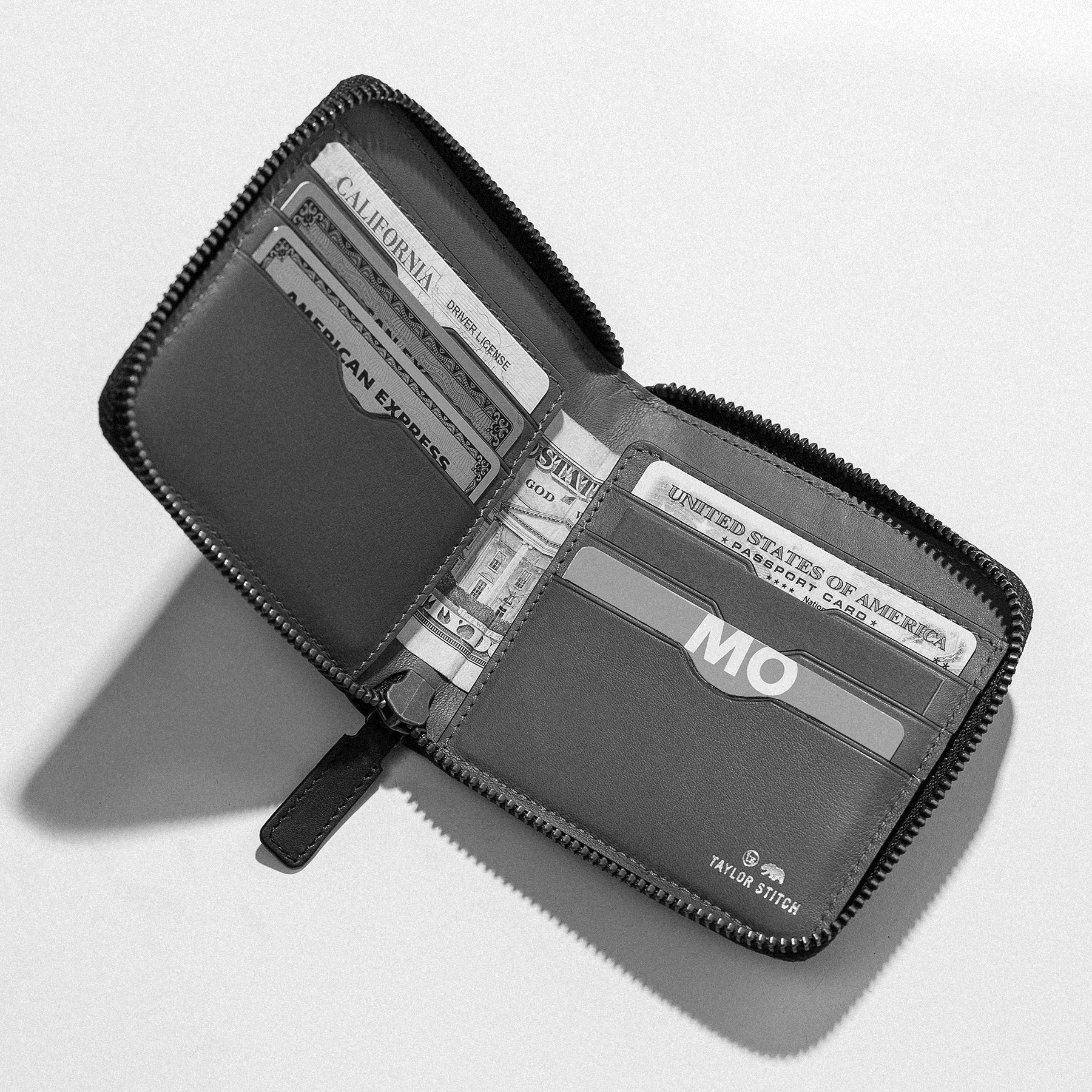 The Zip Wallet in Black - Image 2