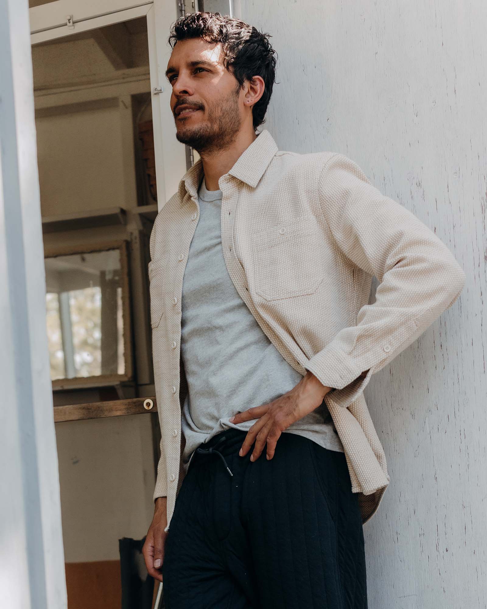The Utility Shirt in Natural Sashiko - Image 2